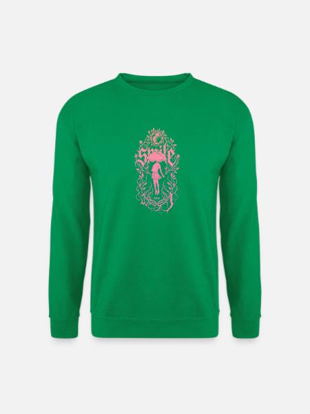 Mädchen im Blütenrankenrahmen - Unisex Pullover - Kelly Green