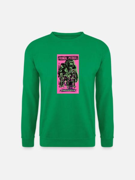 Primal Pitbull Konfrontation - Unisex Pullover - Kelly Green