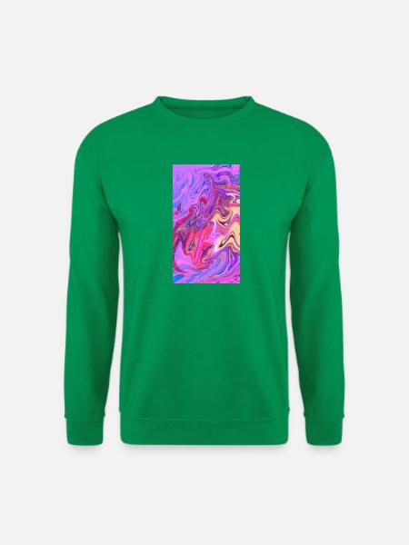 Farbwirbel Pastellmarmor Trio - Unisex Pullover - Kelly Green