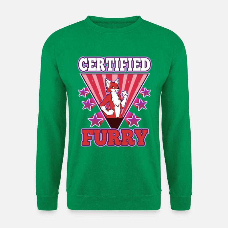 Certified furry - Unisex Pullover - Kelly Green