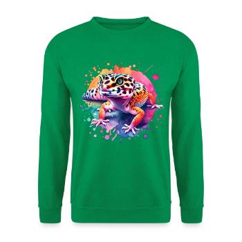 Leopardgecko Geschenk - Unisex Pullover - Kelly Green - Vorne