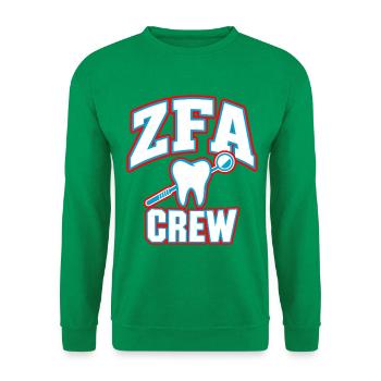 ZFA Crew – Zahnmedizin Team & Praxisalltag - Unisex Pullover - Kelly Green - Vorne