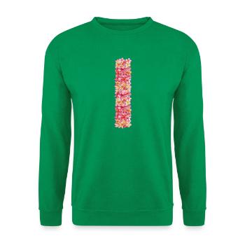 Frangipaniblüten formen deinen Namen - Unisex Pullover - Kelly Green - Vorne
