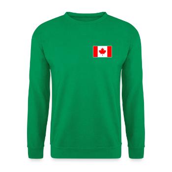Canada Flag Classic Frame - Unisex Pullover - Kelly Green - Vorne
