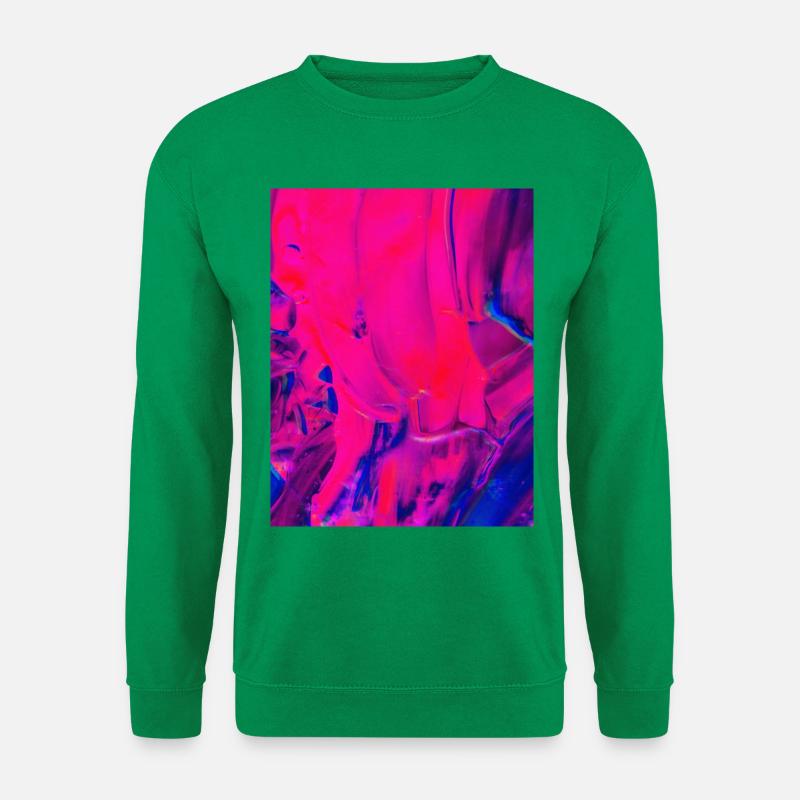 Abstraktes Pink- und Blaumeer Design - Unisex Pullover - Kelly Green