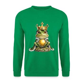 Prince Grenouille majestueux avec la Boule d’Or - Sweat-shirt Unisexe - vert - Devant
