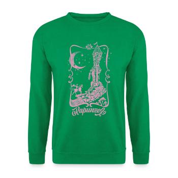 Rapunzel Turm Pink Silhouette - Unisex Pullover - Kelly Green - Vorne