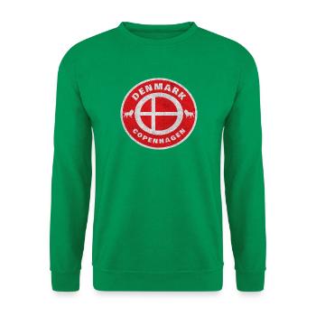 Dänemark Kopenhagen Vintage / Geschenk Denmark - Unisex Pullover - Kelly Green - Vorne