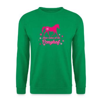 Mein Leben ist ein Ponyhof - Unisex Pullover - Kelly Green - Vorne