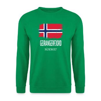 Geirangerfjord - Unisex Pullover - Kelly Green - Vorne