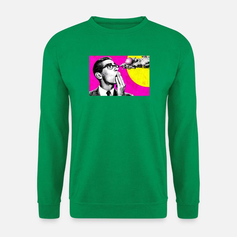 Retro Innovatives und surreales Denken - Unisex Pullover - Kelly Green