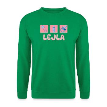 Lejla als Schnuller - Unisex Pullover - Kelly Green - Vorne