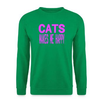félin - Sweat-shirt Unisexe - vert - Devant