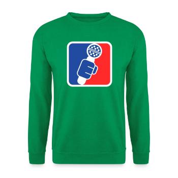 Microphone Check League Icon – Sports Fan - Unisex Sweatshirt - kelly green - Front