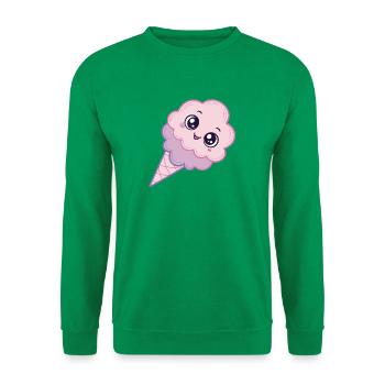 Glace Kawaii Nuage Rose - Unisex Sweatshirt - kelly green - Front