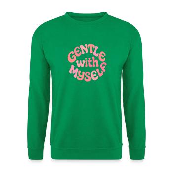 Sanft zu mir selbst, positives Design - Unisex Pullover - Kelly Green - Vorne
