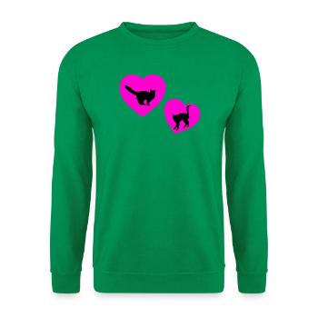 feline - Unisex Sweatshirt - kelly green - Front