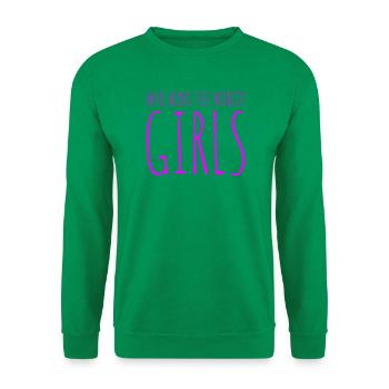 Les femmes : le pouvoir qui dirige le monde, les filles, les filles : la fille - Sweat-shirt Unisexe - vert - Devant
