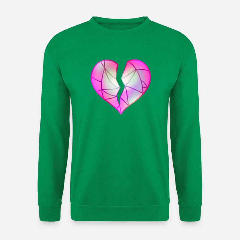 Gebrochenes Rosa Herz - Unisex Pullover - Kelly Green