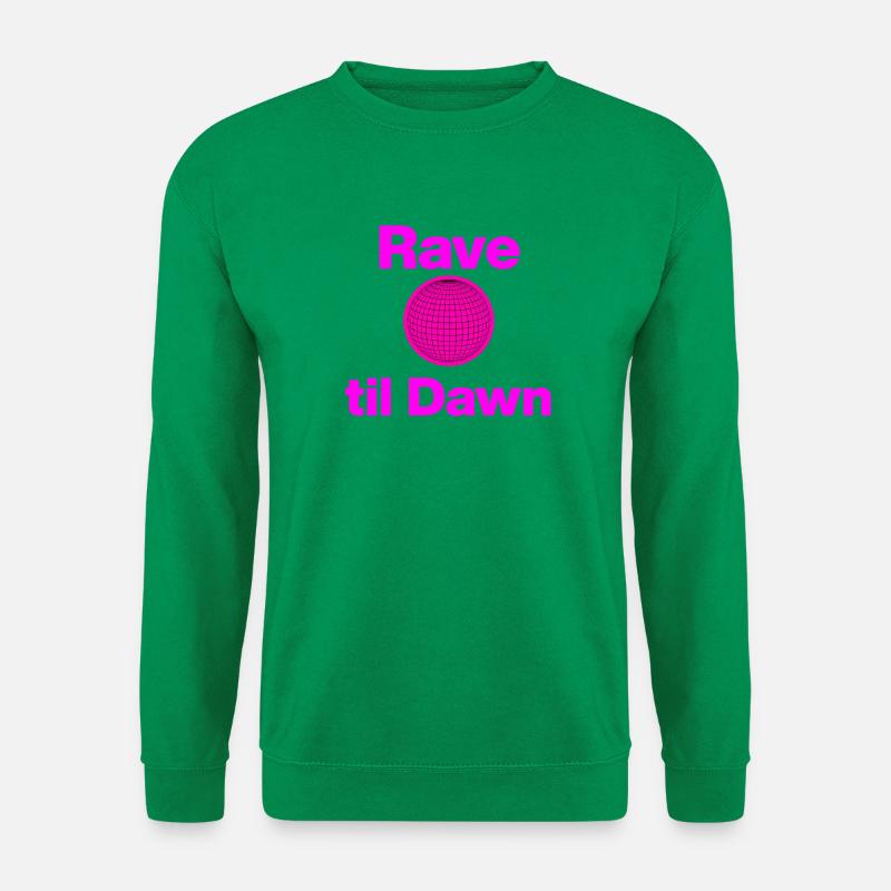 Rave til Dawn – Global Pink Glow! - Unisex Pullover - Kelly Green