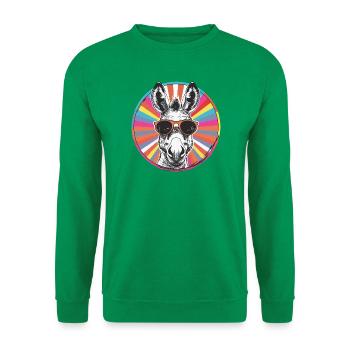 Sonnenbrillen-Esel im Regenbogen - Unisex Pullover - Kelly Green - Vorne