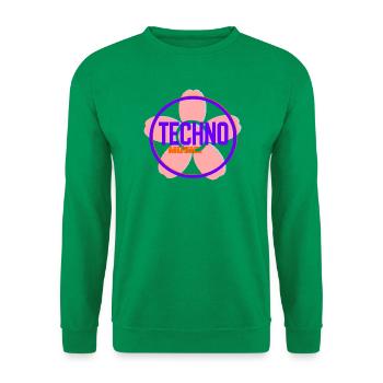 Techno Circle Neon-Logo - Unisex Pullover - Kelly Green - Vorne