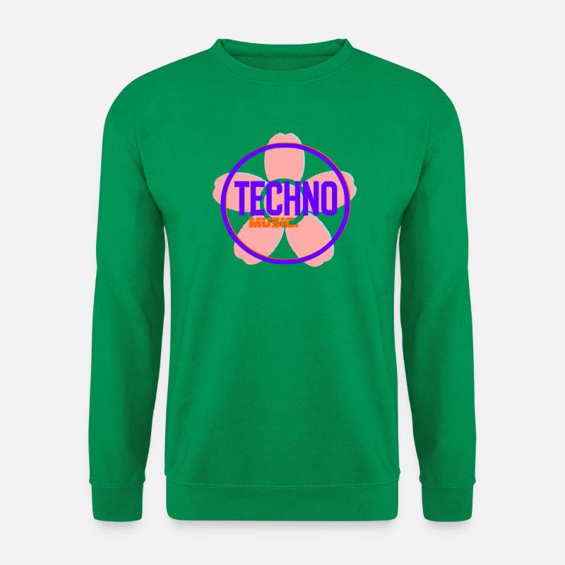 Techno Circle Neon-Logo - Unisex Pullover - Kelly Green
