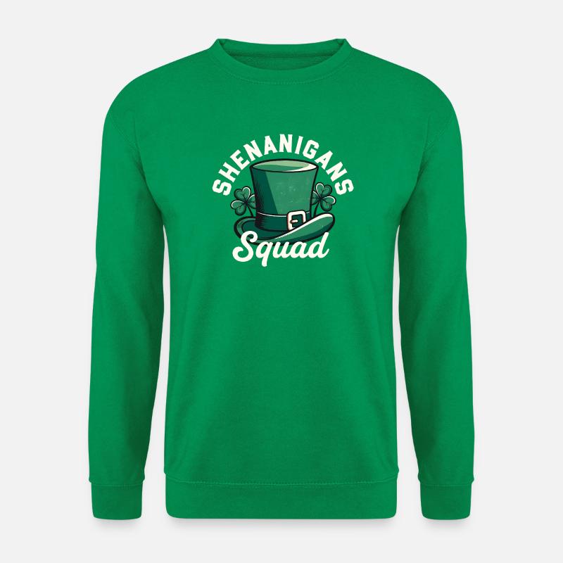 Shenanigans Squad Leprechaun Hat - Unisex Sweatshirt - kelly green