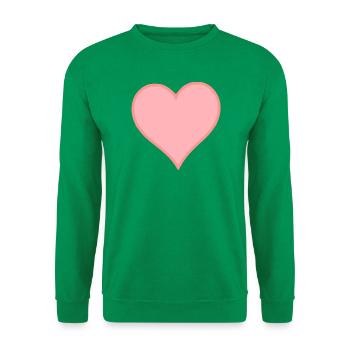 rosa Herz rosa Geschenk Valentinstag - Unisex Pullover - Kelly Green - Vorne