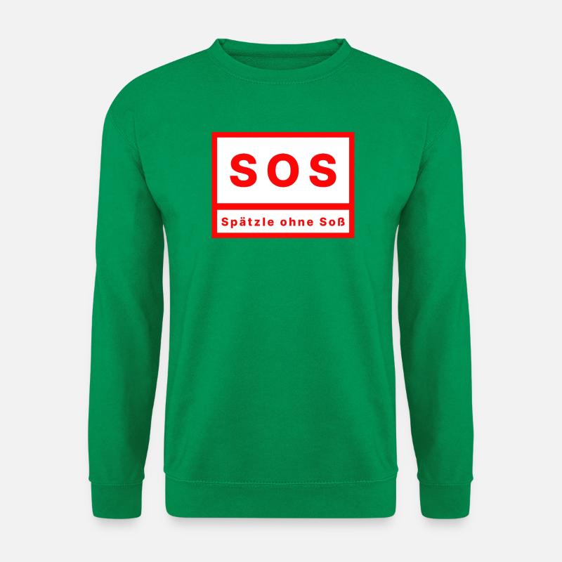 SOS Spätzle ohne Soß - Unisex Pullover - Kelly Green