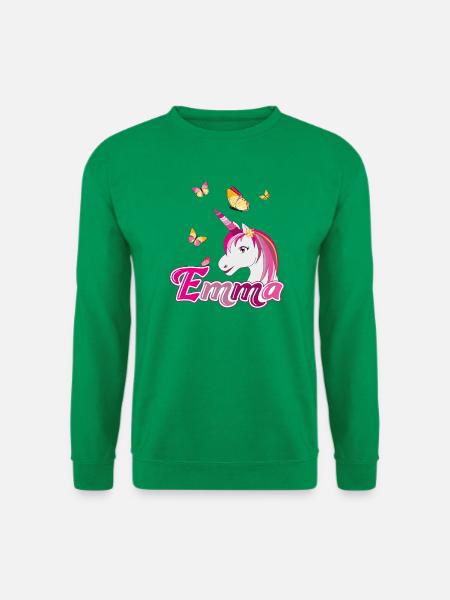 Emma, Mädchenname, Lieblingsname - Unisex Pullover - Kelly Green