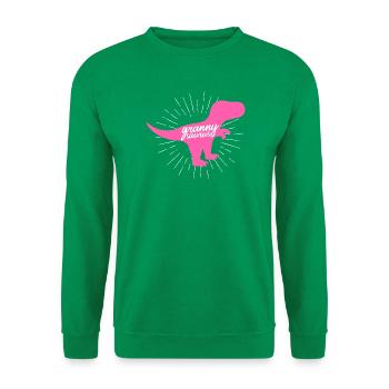 Grannysaurus T-Rex Dinosaur Funny Granny Nan - Unisex Sweatshirt - kelly green - Front