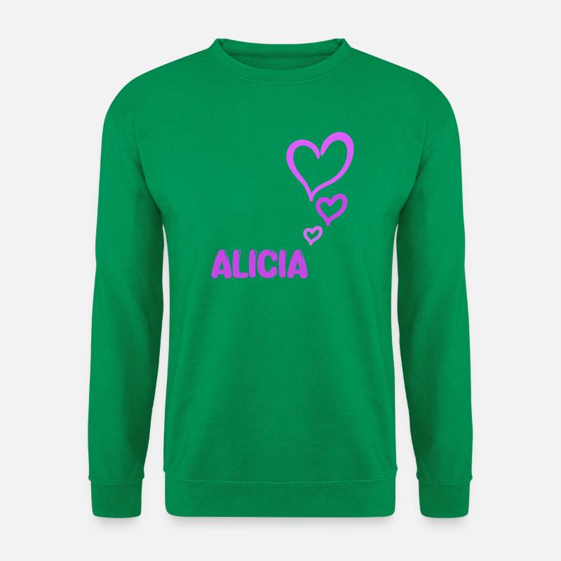 Alicia als Name - Unisex Pullover - Kelly Green