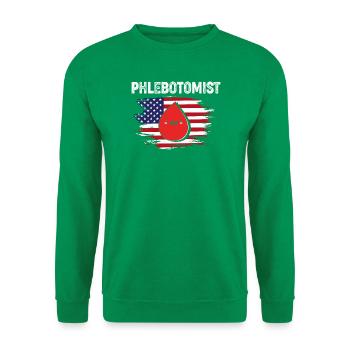 Pflege Pfleger Pflegerin Blutentnahme Phlebotomist - Unisex Pullover - Kelly Green - Vorne