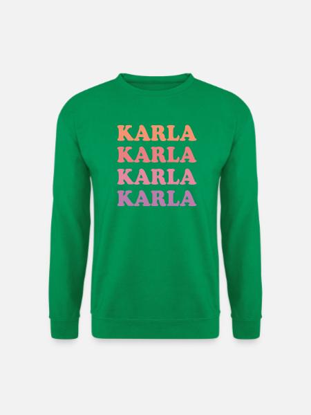 Karla als Vorname - Unisex Pullover - Kelly Green
