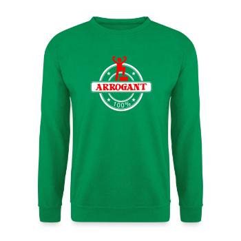 Arrogant zu 100%: Provokative Ikone - Unisex Pullover - Kelly Green - Vorne