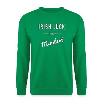 Irish Luck is a question of mindset - Unisex Sweatshirt - kelly green - Front
