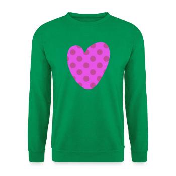 Motif Points de cœur Amour Amour Joie de vivre - Sweat-shirt Unisexe - vert - Devant
