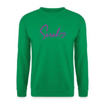 Sarah Signatur Neon Pink - Unisex Pullover - Kelly Green - Vorne