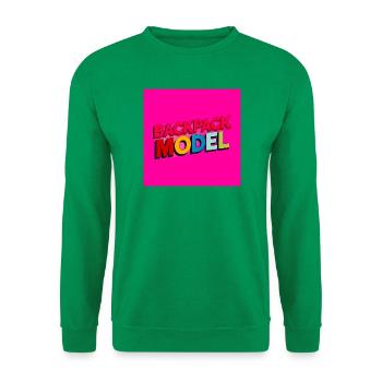 Rucksackmodell Neon-Text - Unisex Pullover - Kelly Green - Vorne