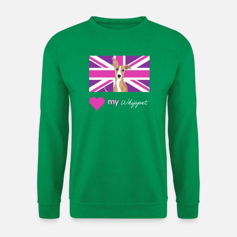 PURPLEWHIPPET (Weiß) - Unisex Pullover - Kelly Green