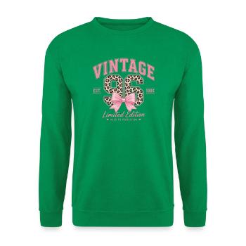 Vintage Leoparden 96 Pink Limited - Unisex Pullover - Kelly Green - Vorne