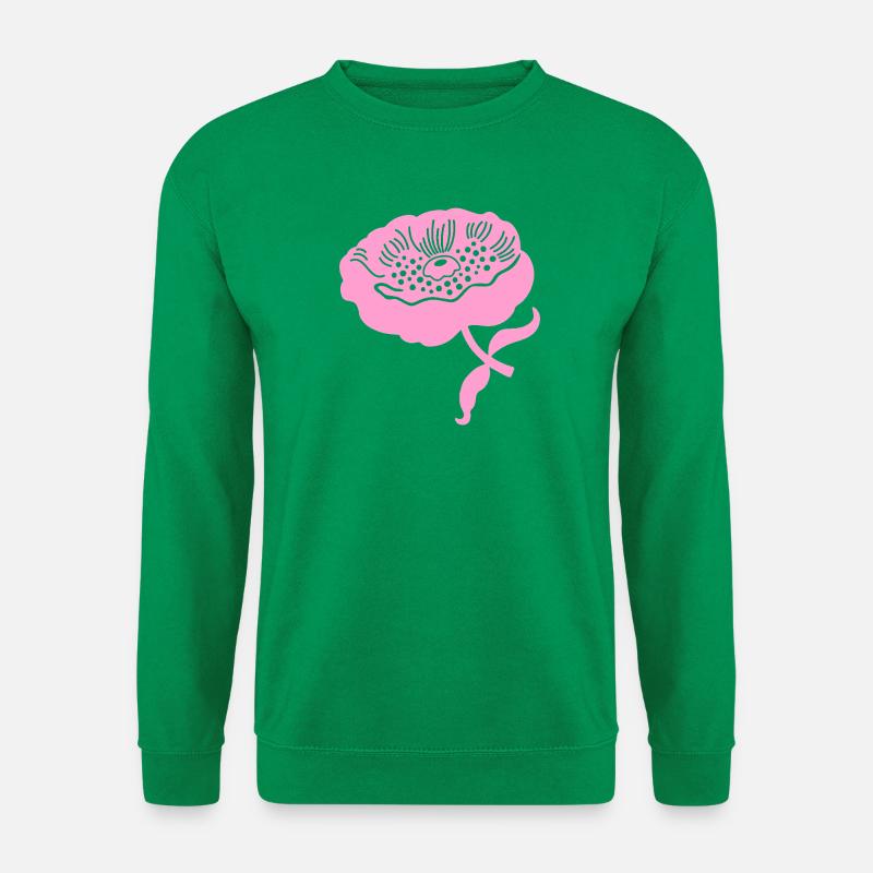 Pfingstrone L botanisch Pfingstrone L rosa - Unisex Pullover - Kelly Green
