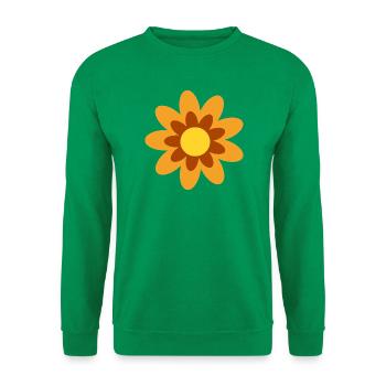 Hippie du cadeau fleur de fleurs des années 70 - Sweat-shirt Unisexe - vert - Devant