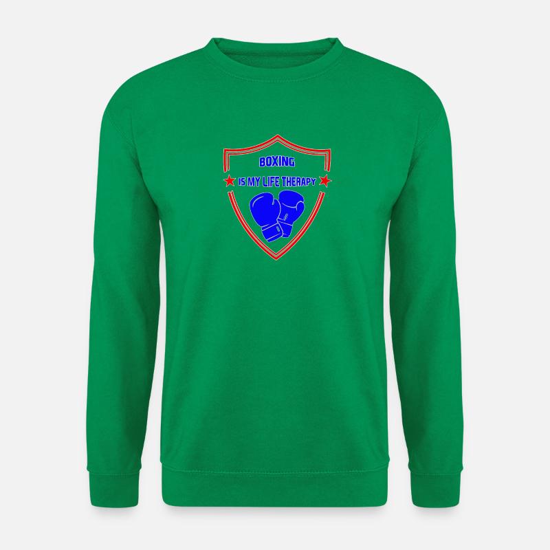 boxing_is_my_life_therapy - Unisex Pullover - Kelly Green