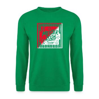 Tennis Meister 2026, Kreisliga Sieger rot weiß  - Unisex Pullover - Kelly Green - Vorne