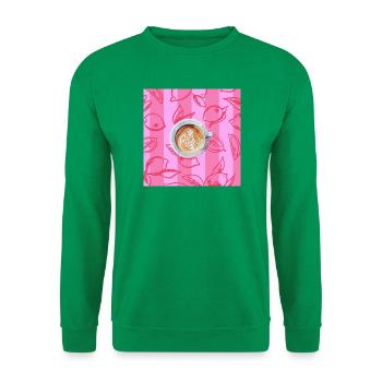 Cappuccino  - Unisex Pullover - Kelly Green - Vorne