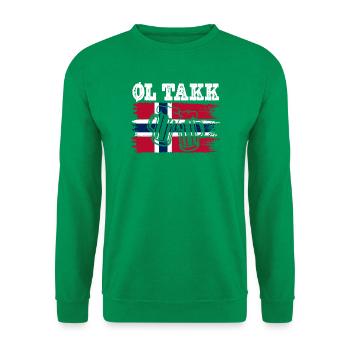 Norway Vacation Norge Fjords Scandinavian Beer - Unisex Pullover - Kelly Green - Vorne