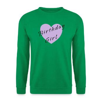 Birthday Girl – Celebration Design - Unisex Pullover - Kelly Green - Vorne