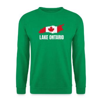 Ontario Karte mit kanadischer Flagge - Unisex Pullover - Kelly Green - Vorne